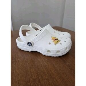 Crocs Shoes Clogs Childs 13 White Unicorn And Butterfly Charms